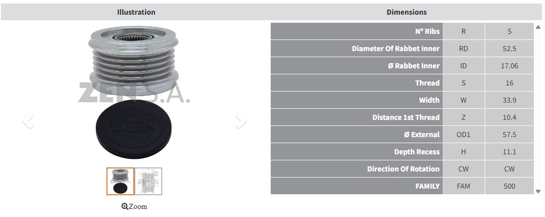 ALTERNATOR KASNAK MERCEDES CLA 200 - 220 - 250 - GLA 200 - 220 - 250 2.0 (5 KANAL)