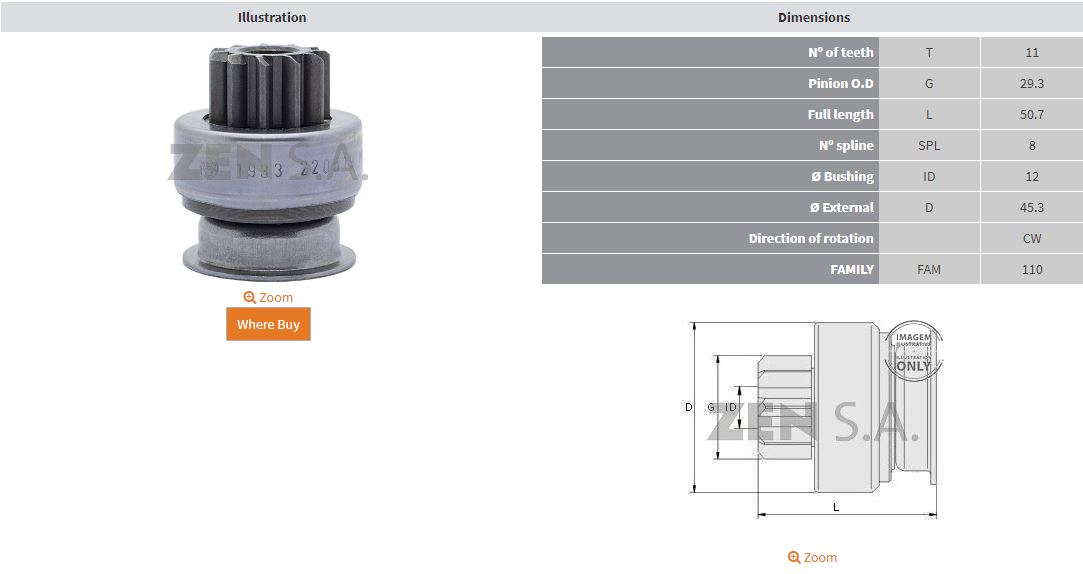 MARS DISLISI 11 DIS CITROEN C4 - C5 - BERLINGO / PEUGEOT 207 - 208 - 308 1.6 / FORD C-MAX - FOCUS 1.6