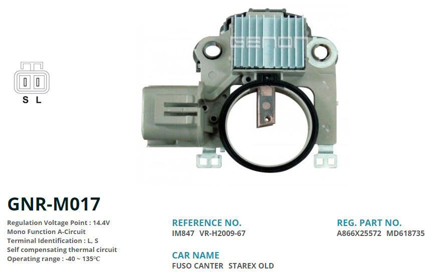 ALTERNATOR KONJEKTOR 12V MITSUBISHI L300 YENI MODEL / MAZDA 626 (L, S)