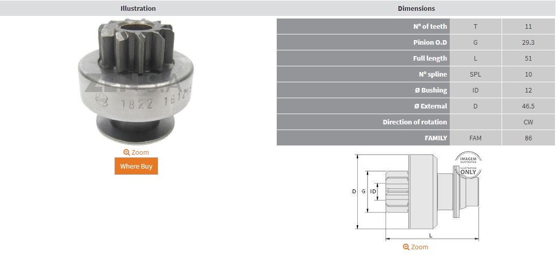 MARS DISLISI 11 DIS PEUGEOT 206 - 307 1.4 HDI / CITROEN C4 1.4 HDI