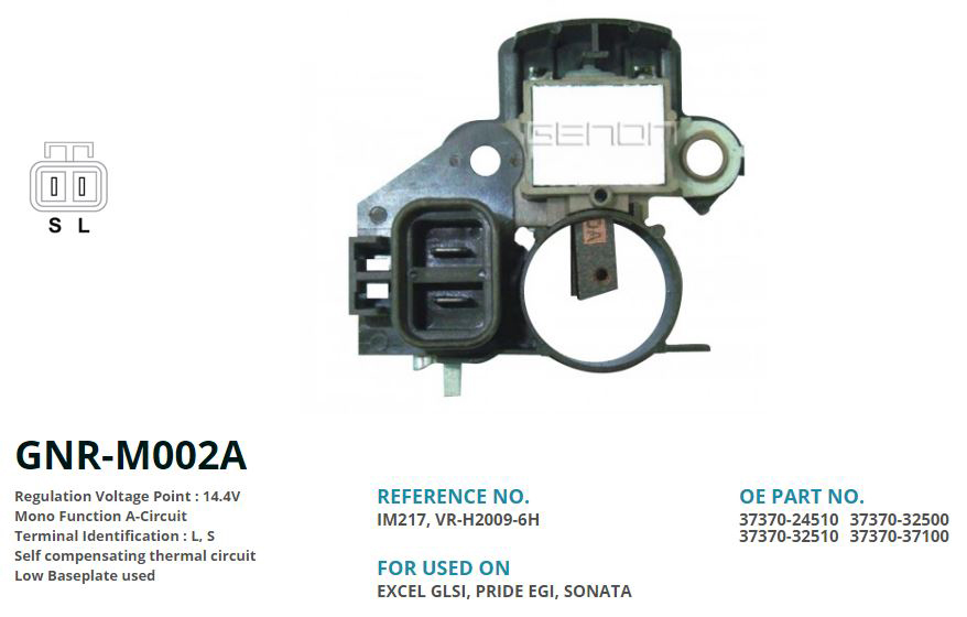 ALTERNATOR KONJEKTOR 12V HYUNDAI ACCENT ELENTRA - SONATA / MITSUBISHI LANCER (L, S)