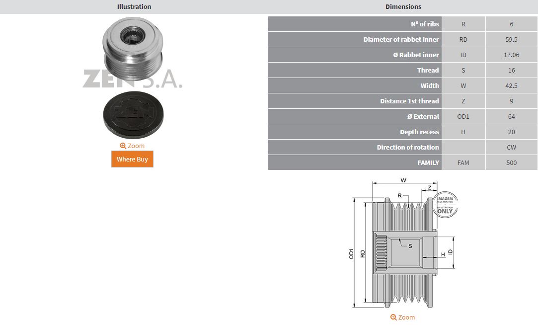 ALTERNATOR KASNAK OPEL ASTRA - COMBO - CORSA - MERIVA 1.7 CDTI (6 KANAL)