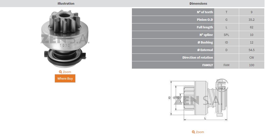 MARS DISLISI 9 DIS NISSAN TERRANO 2.7 D - NISSAN VANETTA / FIAT DUCATO / FORD MAVERICK 2.7D