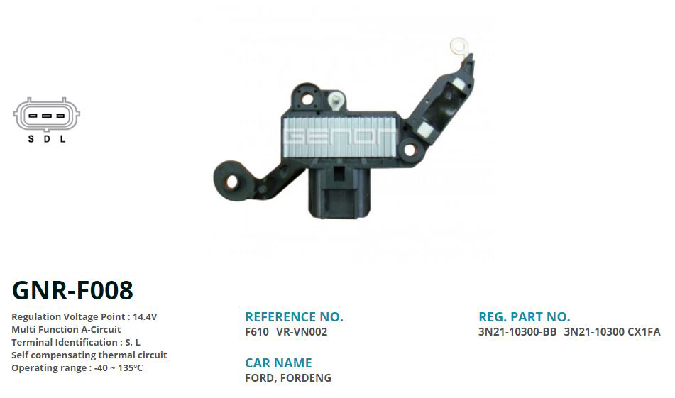 ALTERNATOR KONJEKTOR 12V FORD TRANSIT VISTEON (S, L)