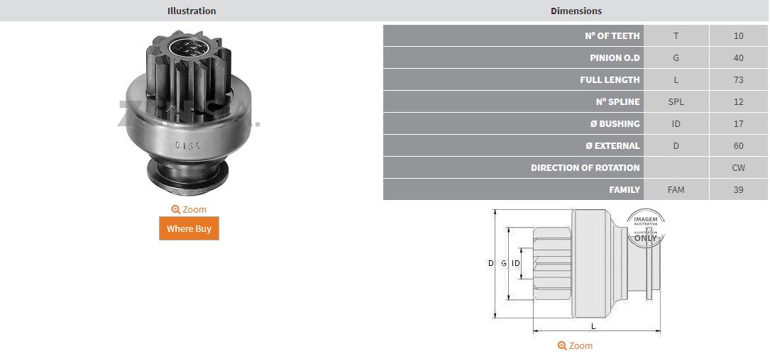 MARS DISLISI 10 DIS JCB / BMC / DODGE / NEW HOLLAND