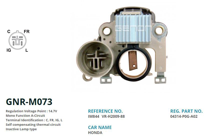 ALTERNATOR KONJEKTOR 12V HONDA ACCORD YUVARLAK SOKETLI (C, FR, IG, L)