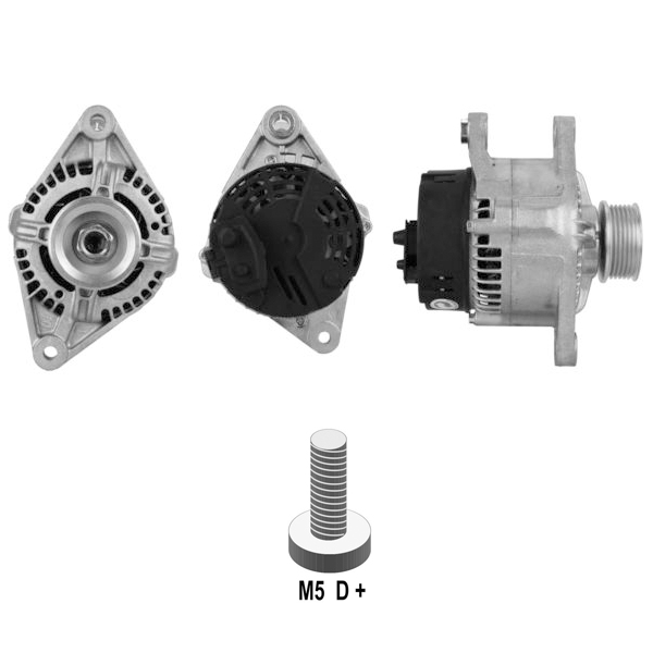 ALTERNATOR 12V 65 AMP FIAT BARCHETTA 1.8 - BRAVA 1.4 - DOBLO 1.9D - MAREA 1.4 - PALIO - PUNTO - STRADA 1.9D / L