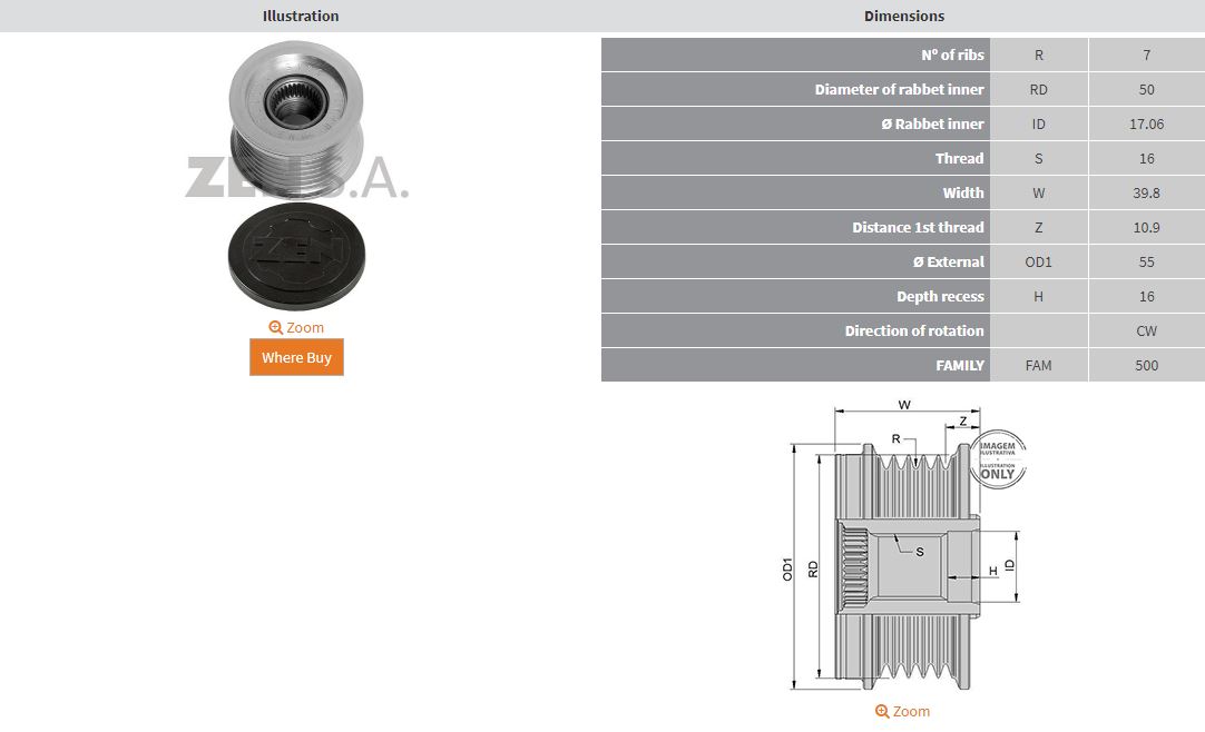 ALTERNATOR KASNAK MERCEDES BENZ G - S CLASS (7 KANAL)