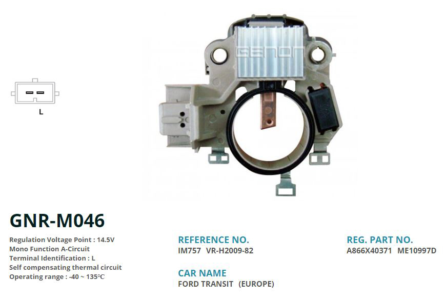 ALTERNATOR KONJEKTOR 12V FORD MONDEO - TRANSIT (L)