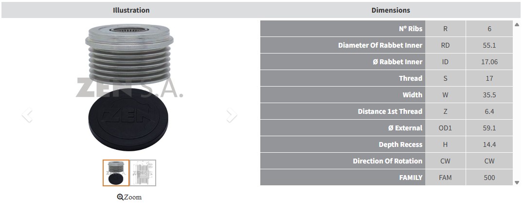 ALTERNATOR KASNAK TOYOTA AURIS - COROLLA 1.6 (6 KANAL)