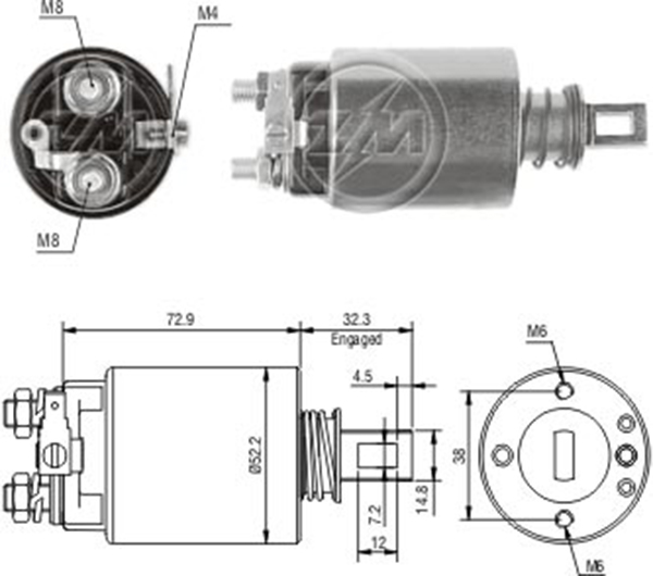 MARS OTOMATIGI 12V AUDI 5000 / FORD SKID STEER LOADER - TRACTOR / NEW HOLLAND TRACTOR / VOLVO 240