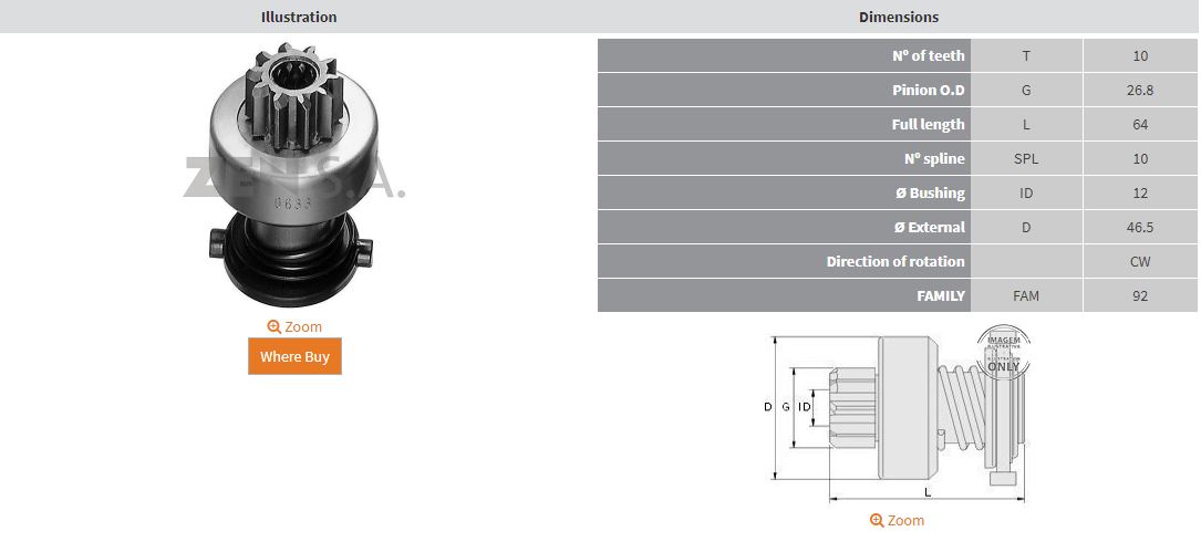 MARS DISLISI 10 DIS FORD ESCORT - FIESTA - ORION 1.6 D