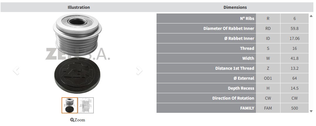 ALTERNATOR KASNAK OPEL MERIVA - MOKKA - ASTRA 1.7 CDTI (6 KANAL)