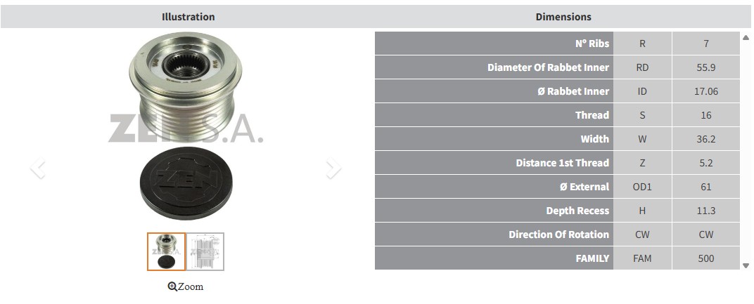 ALTERNATOR KASNAK AUDI Q7 3.6 FSI / PORSCHE CAYENNE 3.2 - PANEMERA 3.6 / VOLKSWAGEN TOUAREG 3.2 V6 (7 KANAL)