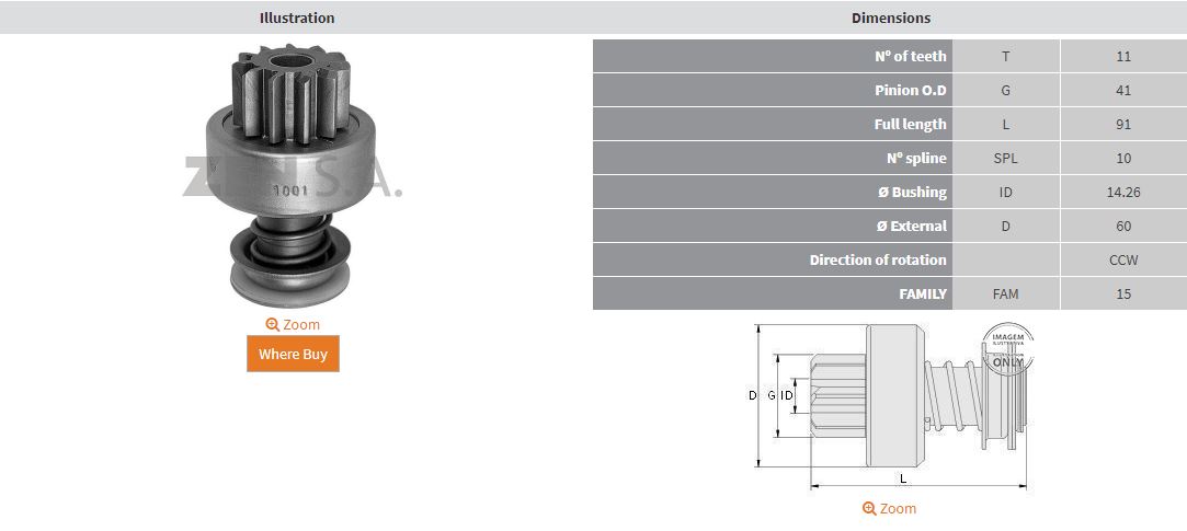 MARS DISLISI 11 DIS BMW D35 1.4 - D50 2.1 (CCW)