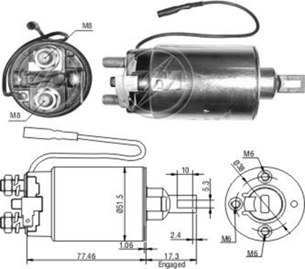 MARS OTOMATIGI 12V CHRYSLER - DODGE RAM - 50 / MITSUBISHI CELESTE - GALANT - L300 - PAJERO - PICK-UP - SPACE - STAR