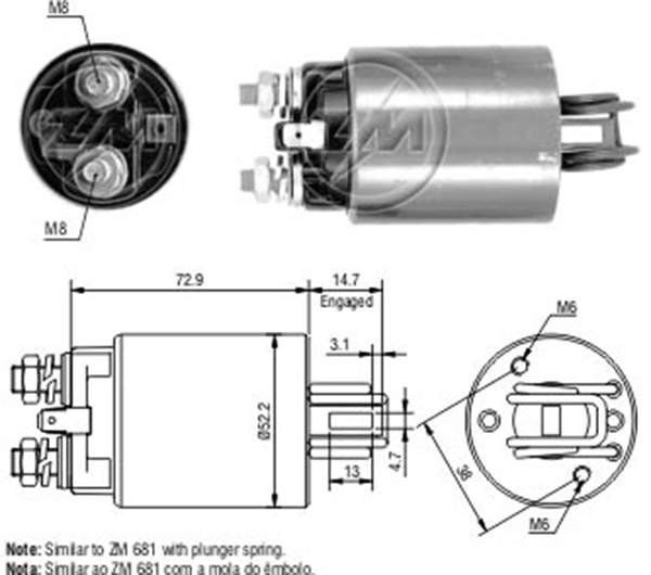 MARS OTOMATIGI 12V NISSAN 510 - 610 - 620 - 710 - SUNNY / RENAULT R12 - R15 - R17 (SHI-0582)