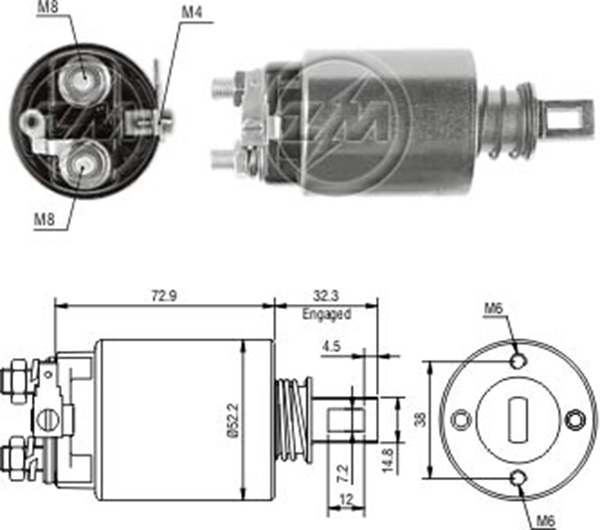 MARS OTOMATIGI 12V AUDI 5000 / FORD SKID STEER LOADER - TRACTOR / NEW HOLLAND TRACTOR / VOLVO 240