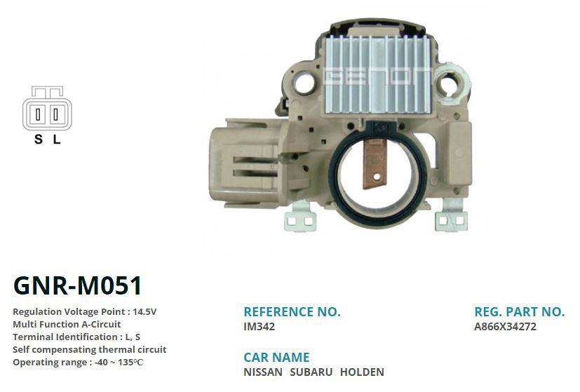 ALTERNATOR KONJEKTOR 12V MITSUBISHI / NISSAN / SUBARU IMPREZA - LEGACY - FORESTER (L, S)