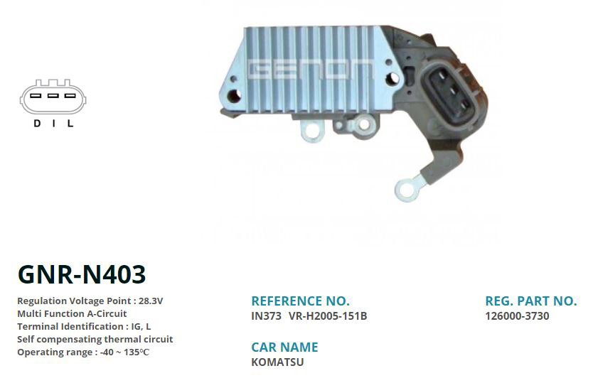 ALTERNATOR KONJEKTOR 24V KOMATSU (IG, L)