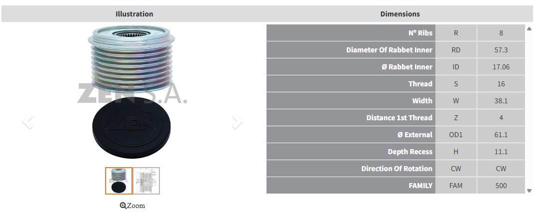 ALTERNATOR KASNAK MERCEDES CITARO - CONNECTO - ATEGO - AXOR (8 KANAL)