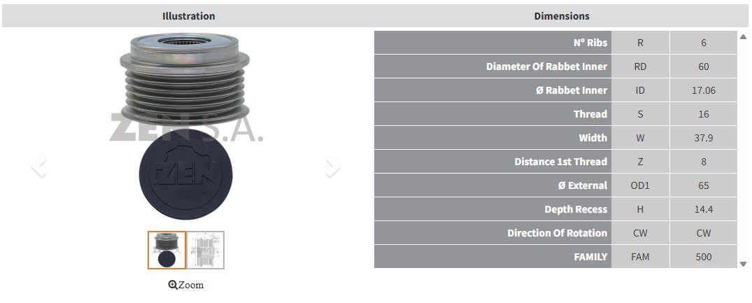 ALTERNATOR KASNAK TOYOTA YARIS 1.0 (6 KANAL)