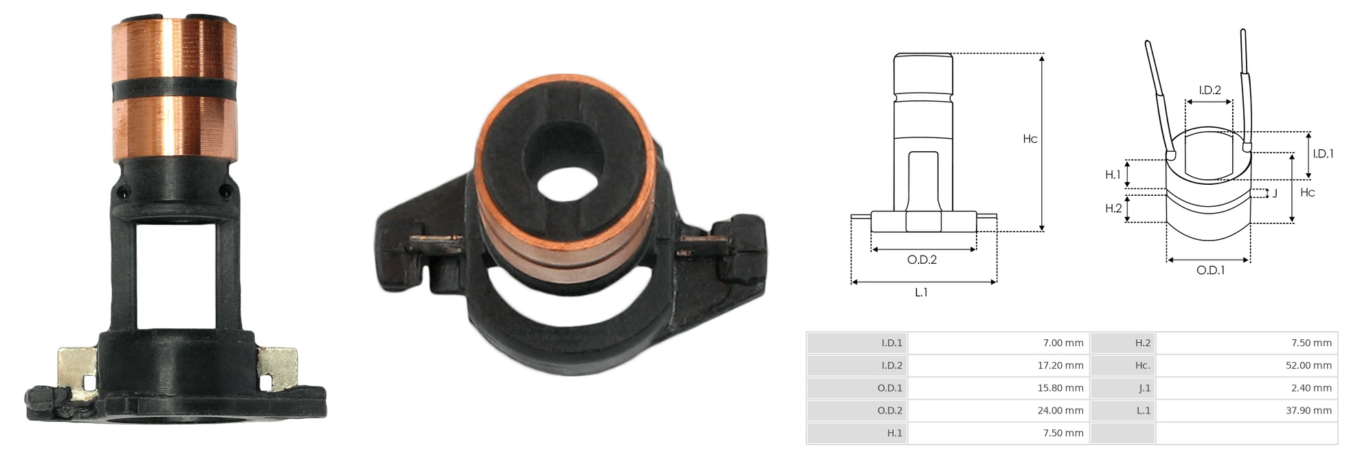 ALTERNATOR ROTOR BAKIRI 1124303007 BOSCH TIP YENI MODEL OPEL VECTRA (52X16X7) (RBK-5002 - 804230 / SP-ARB-804230)