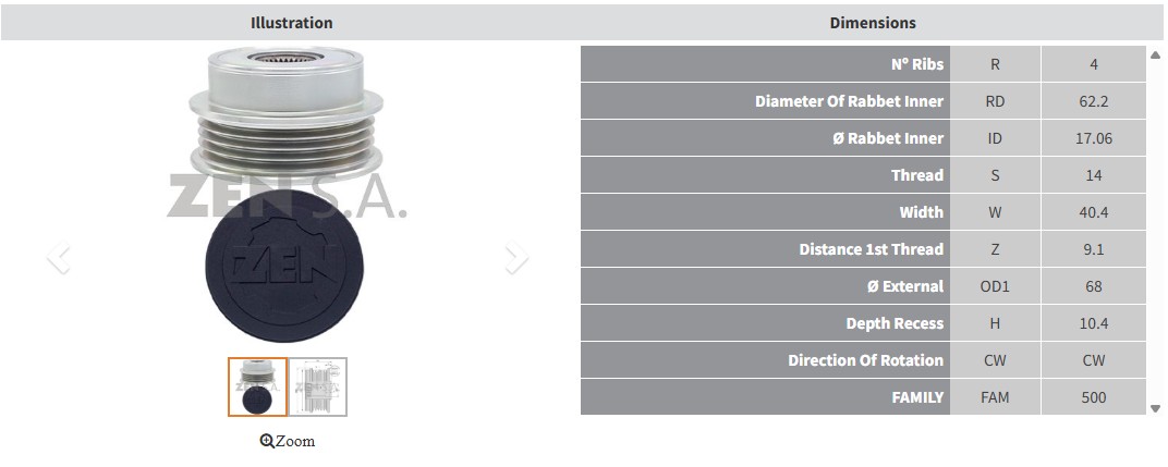 ALTERNATOR KASNAK TOYOTA YARIS - AURIS - VERSO - COROLLA 1.33 (4 KANAL)