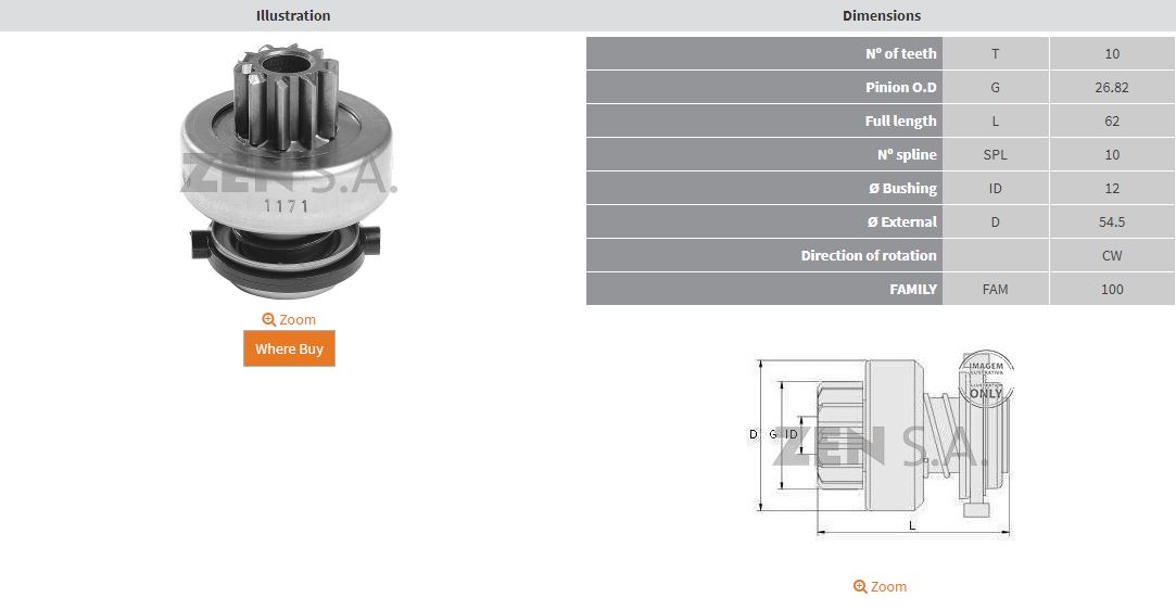 MARS DISLISI 10 DIS FORD ESCORT - FIESTA - MONDEO - ORION 1.8L DIZEL