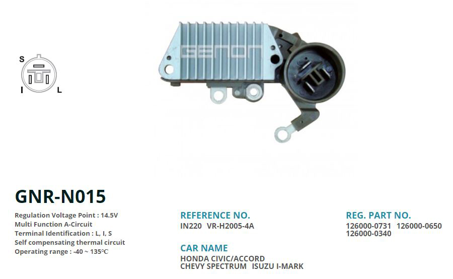 ALTERNATOR KONJEKTOR 12V HONDA ACCORD - CIVIC / TOYOTA CAMRY - CORONA 63.5MM (L, I, S)