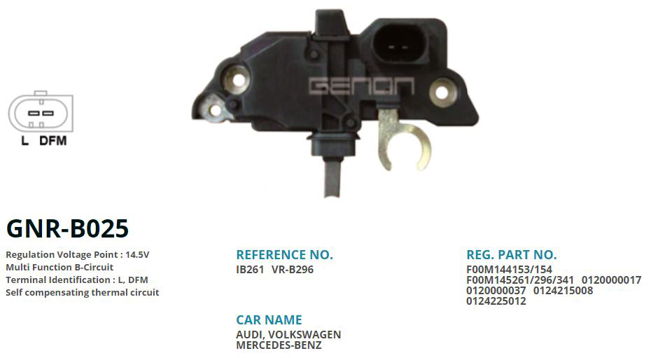 ALTERNATOR KONJEKTOR 12V AUDI A3 - A4 - A6 / FORD / SEAT / SKODA / VOLKSWAGEN BORA - TRANSPORTER - GOLF - PASSAT - TOURAN