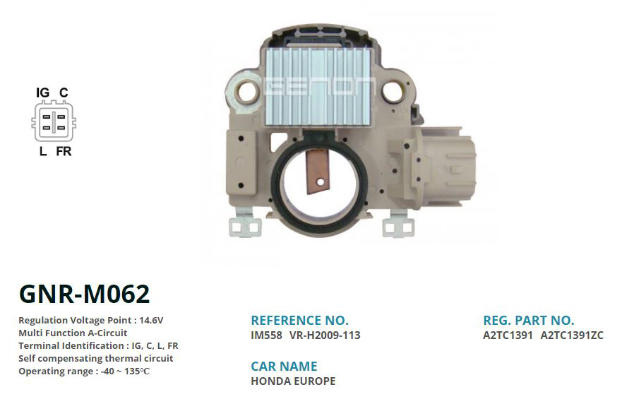 ALTERNATOR KONJEKTOR 12V HONDA CIVIC - FR-V (IG, C, L, FR)