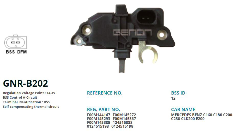 ALTERNATOR KONJEKTOR 12V MERCEDES C180 - C200 - E200 - VIANO - VITO (BSS)