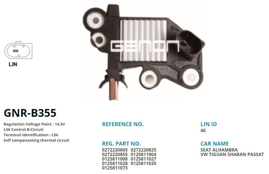 ALTERNATOR KONJEKTOR 12V AUDI A3 / SEAT LEON - ALHAMBRA - ATECA / SKODA OCTAVIA - SUPERB - KODIAQ / VOLKSWAGEN GOLF - PAS