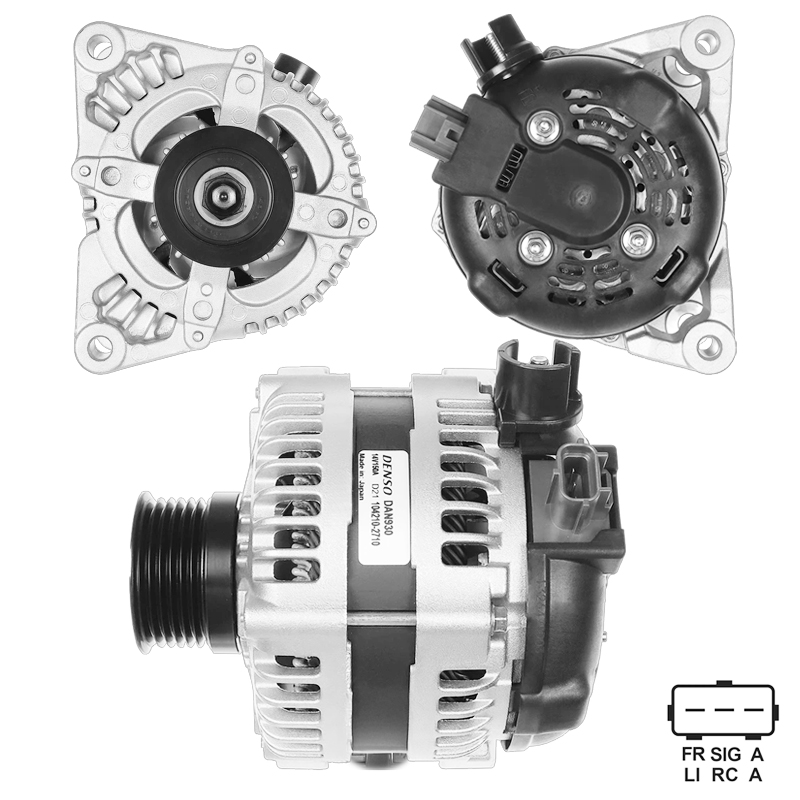 ALT. ALTERNATOR 12V 150 AMP 12V 150 AMP FORD C-MAX - FIESTA - FOCUS - FUSION / MAZDA 3 / VOLVO (104210-2710 - DAN-93