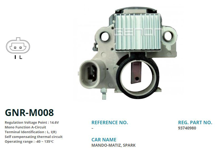 ALTERNATOR KONJEKTOR 12V DAEWOO / HYUNDAI ATOS (L, I(R))