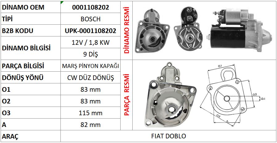 MARS PINYON KAPAGI (ORIJINAL) ALFA ROMEO / CADILLAC / CHEVROLET / FIAT / LANCIA / OPEL / SAAB / VAUXHALL (0001108202)