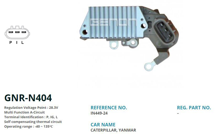 ALTERNATOR KONJEKTOR 24V CATERPILLAR / YANMAR (P, IG, L)