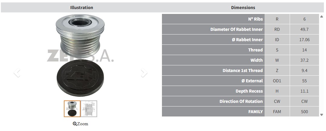 ALTERNATOR KASNAK BMW 220 - 320 - 328 - 520 - 528 - X1 2.0 / FORD FIESTA - TOURNEO COURIER 1.0 (6 KANAL)