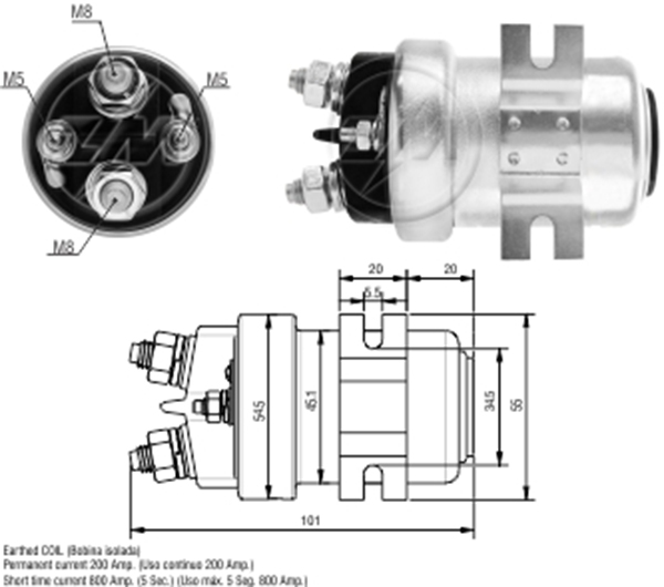 MARS OTOMATIGI 24V 200 AMP UNIVERSAL TIP ARA OTOMATIK (CIVATALI)