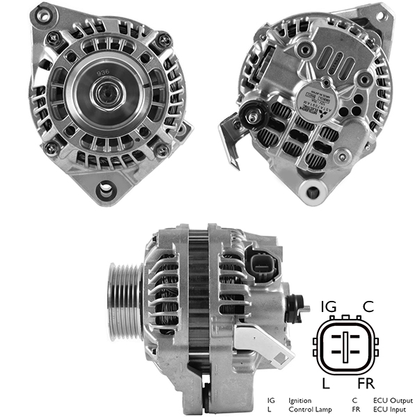 ALTERNATOR (URETIMDEN KALDIRILMISTIR) 12V 70 AMP HONDA CIVIC 1.4 - 1.6 - 1.7 - 1.8 - FR-V 1.7