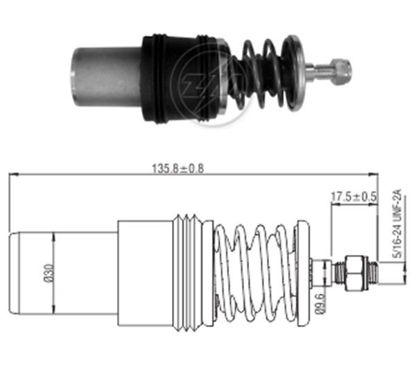 MARS OTOMATIK PISTONU 24V 40MT - 50MT CATERPILLAR IS MAKINASI MARS OTOMATIK PISTONU (ZM-950 - SDE-0950 - SS-1871)