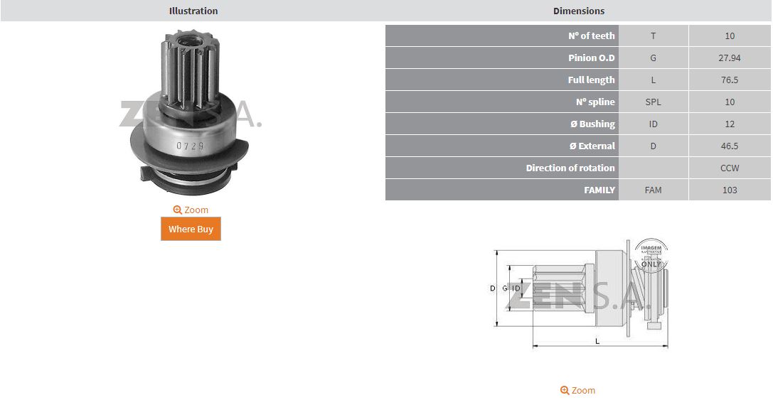 MARS DISLISI 10 DIS FORD / SEAT / VOLKSWAGEN (CCW)