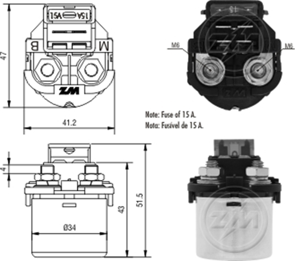 MARS OTOMATIGI 12V HONDA BIZ 125 ES - CG 150 - NXR 125 BROSS ES - NXR 150 BROSS - TITAN ES - XLR 125