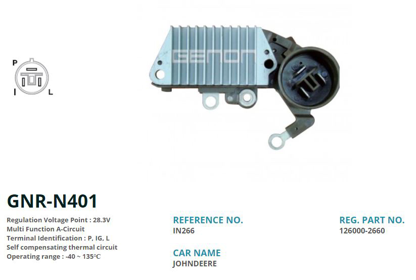 ALTERNATOR KONJEKTOR 24V JOHN DEERE MARINE (P, IG, L)