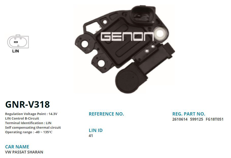 ALTERNATOR KONJEKTOR 12V MERCEDES C180 - C200 - C220 - E200 - E220 - E250 - ML250 - VITO 2.2 CDI - SPRINTER 2.1 CDI (LIN)