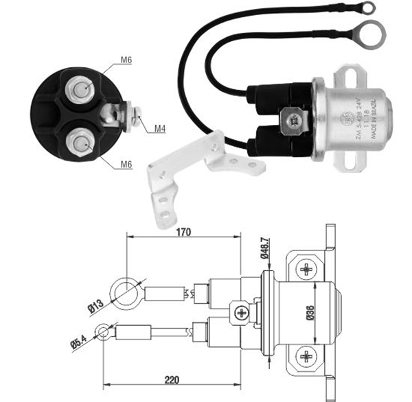 MARS OTOMATIGI 24V 37MT - 41MT DELCO REMY / MERCEDES-BENZ 1632 - 1634 - 1938 - 1944 - 2638 L, LS, LK