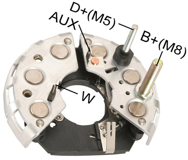 ALTERNATOR DIOT TABLASI DEV FATIH / MAN / VOLVO (2 FIS+2 CIVATA+DEVIR SAAT CIKISLI) 114MM