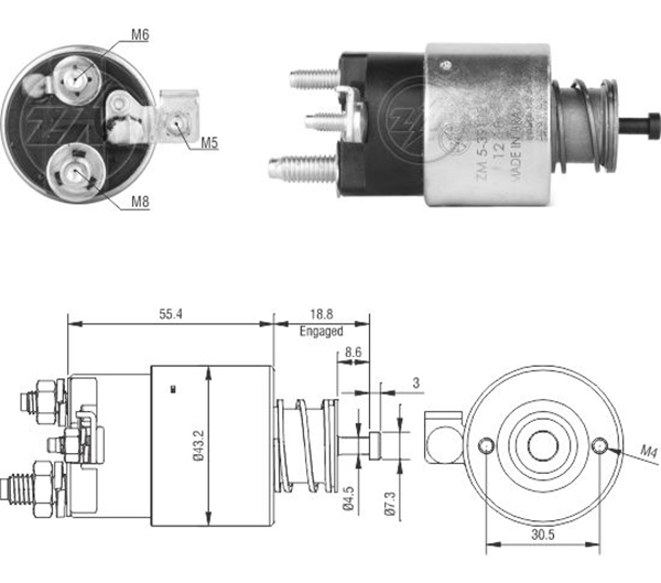 MARS OTOMATIGI 12V CITROEN BERLINGO - C3 - C4 1.4L - 1.6L / PEUGEOT 206 - 207 - 208 - PARTNER 1.4L - 1.6L