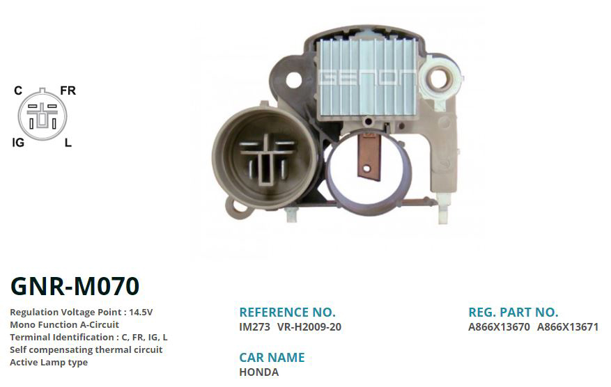 ALTERNATOR KONJEKTOR 12V HONDA CIVIC - ACCORD - CR-X - SHUTTLE (C, FR, IG, L)